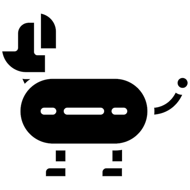 Ilustración vectorial del perro robot