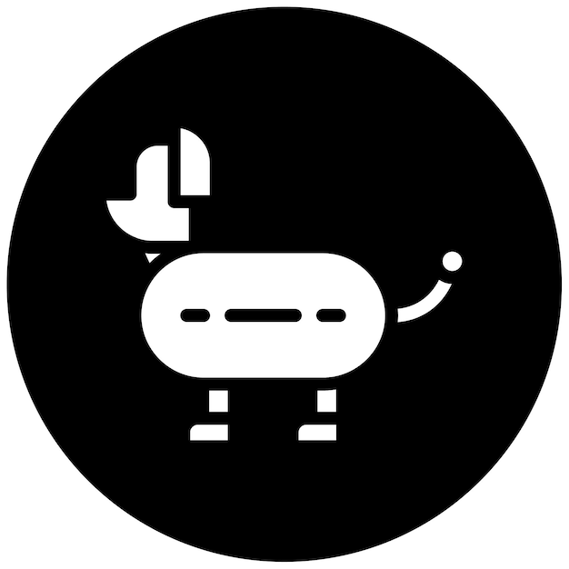 Ilustración vectorial del perro robot