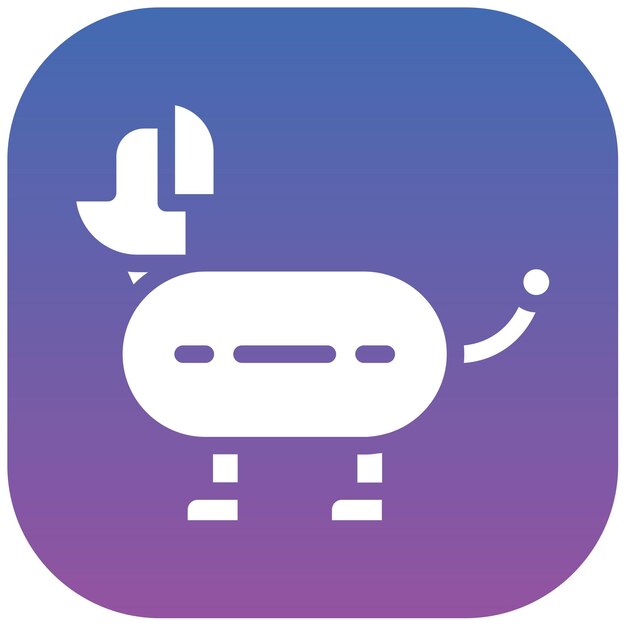Ilustración vectorial del perro robot