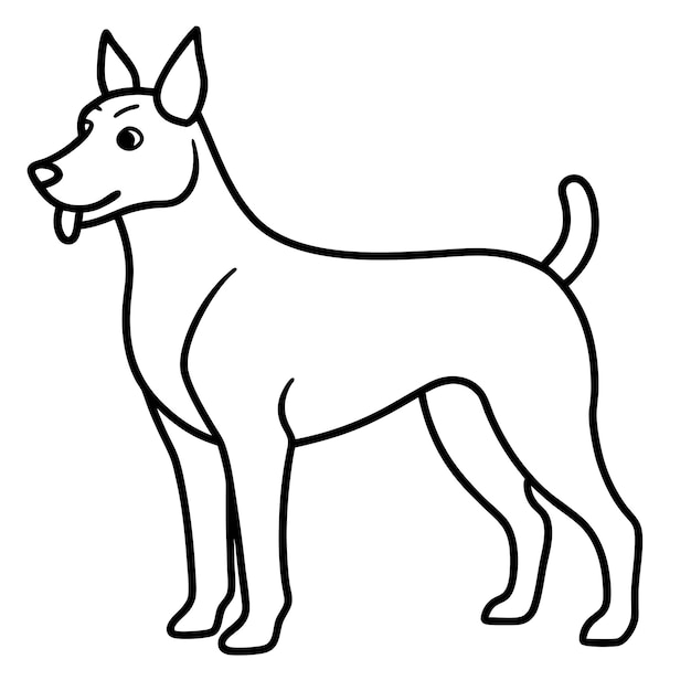 Ilustración vectorial del perro