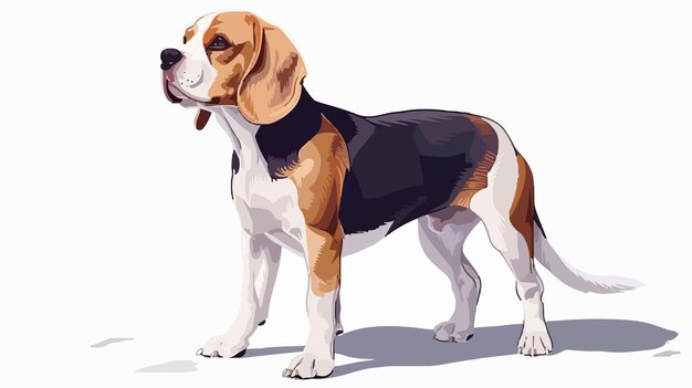 Ilustración vectorial de perros de caza de raza Beagle para profesionales