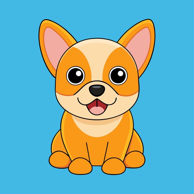 Ilustración vectorial de perros Clipart de dibujos animados y diseño de arte de línea Arte vectorial para perros de alta calidad
