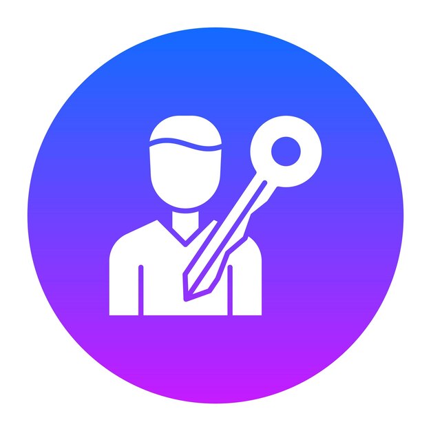 Ilustración vectorial de la persona clave