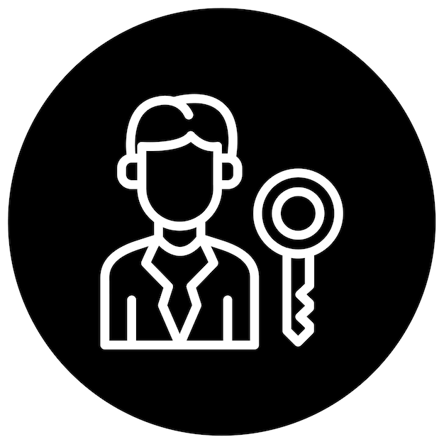 Ilustración vectorial de la persona clave