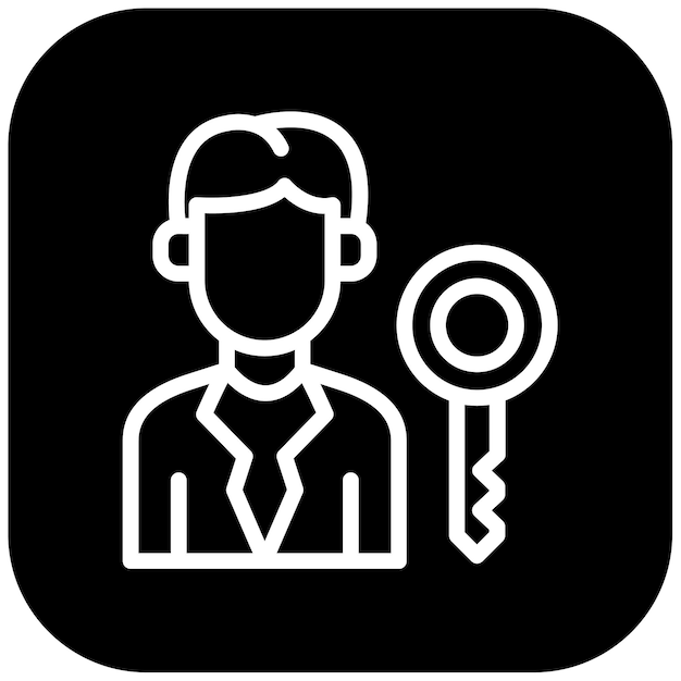 Ilustración vectorial de la persona clave