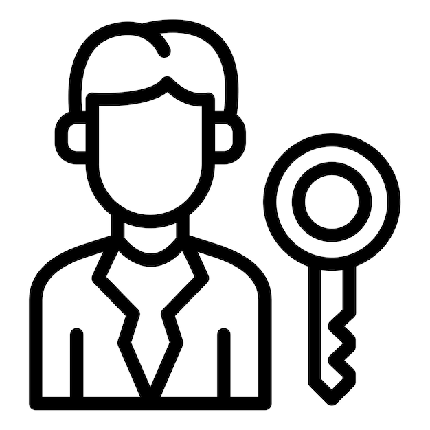 Ilustración vectorial de la persona clave