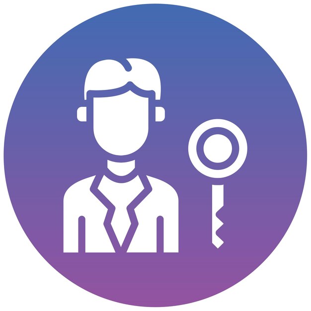 Ilustración vectorial de la persona clave