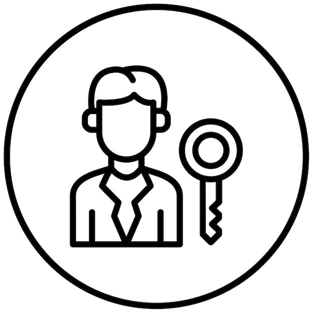 Ilustración vectorial de la persona clave