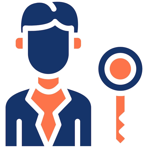 Ilustración vectorial de la persona clave