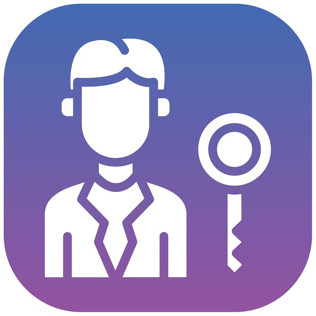 Ilustración vectorial de la persona clave