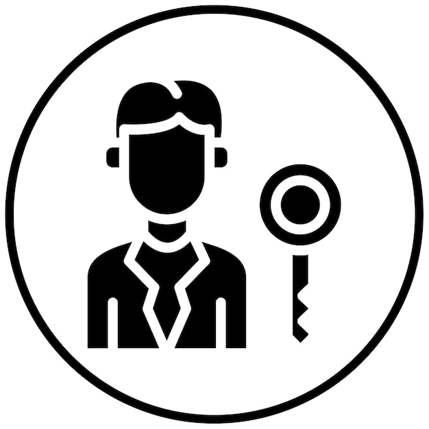 Ilustración vectorial de la persona clave