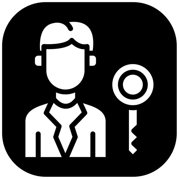 Ilustración vectorial de la persona clave
