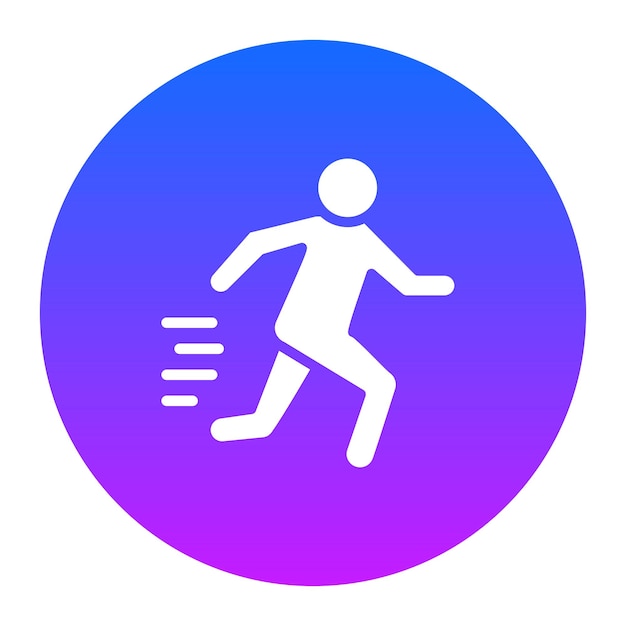 Ilustración vectorial de la persona que corre