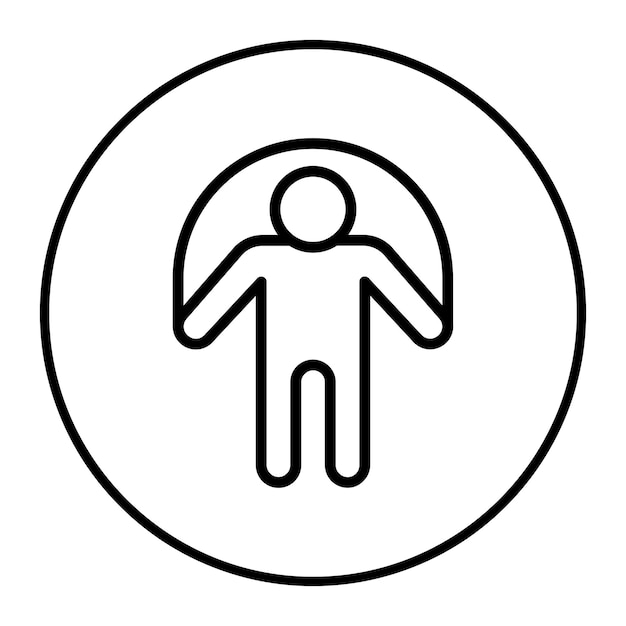 Ilustración vectorial de una persona saltando una cuerda