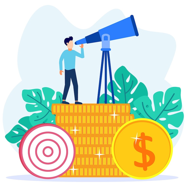 Vector ilustración vectorial personaje de dibujos animados gráficos de la puesta en marcha de empresas