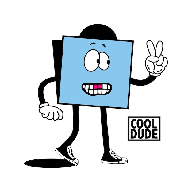 Ilustración vectorial personaje de dibujos animados skateboarding Diseño vectorial para prendas de vestir imprime carteles y o