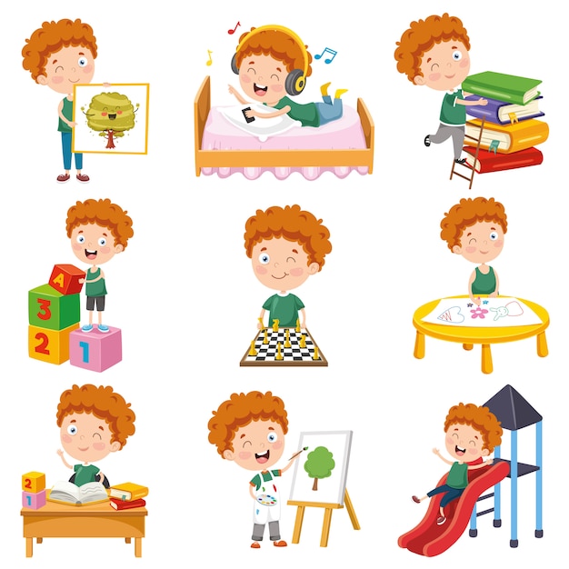 Ilustración vectorial de personaje de dibujos animados