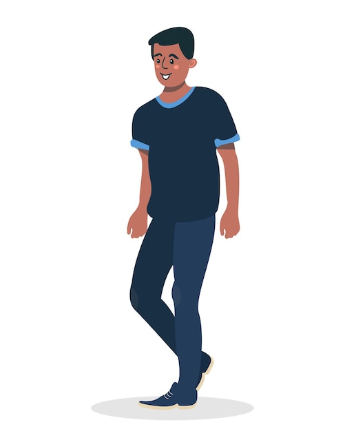 Vector ilustración vectorial del personaje de oficina del hombre negro sobre un fondo blanco aislado