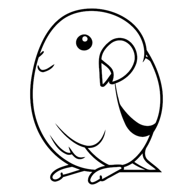 Ilustración vectorial de personajes de dibujos animados de loros lindos Mascota de loros Lindos