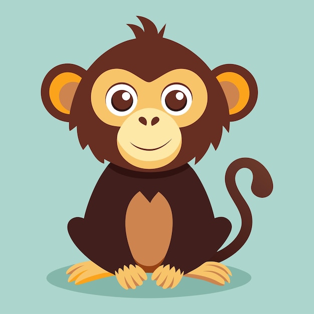 Ilustración vectorial de personajes de dibujos animados de monos