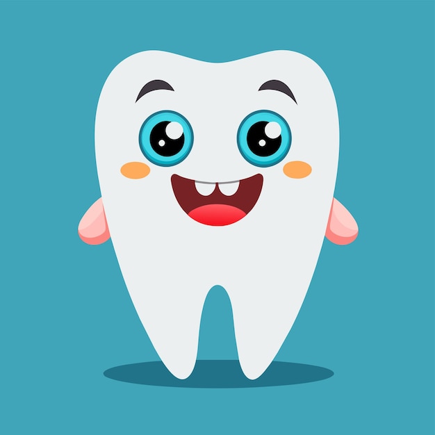 Ilustración vectorial de personajes de higiene dental de dibujos animados
