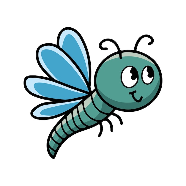 Ilustración vectorial de personajes de insectos de dibujos animados para niños y diseño educativo xAxA