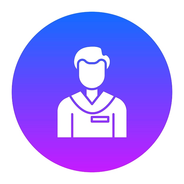 Ilustración vectorial de personal masculino
