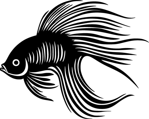 Vector ilustración vectorial de pescado de alta calidad para gráficos de camisetas