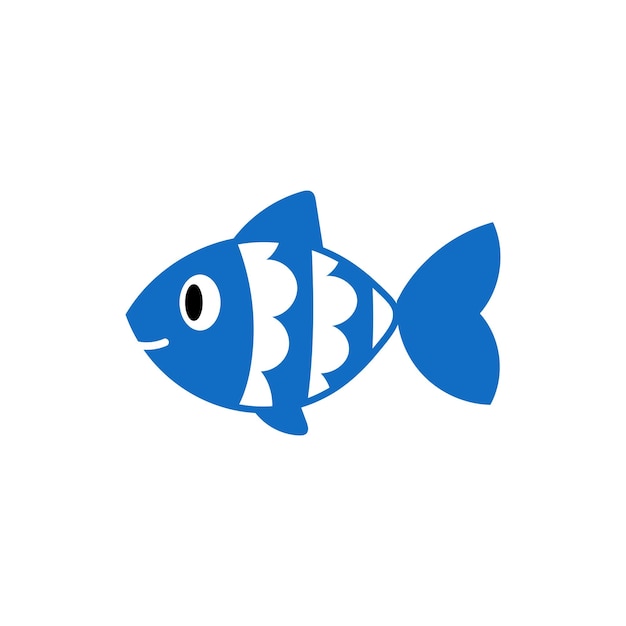 ilustración vectorial de pescado azul