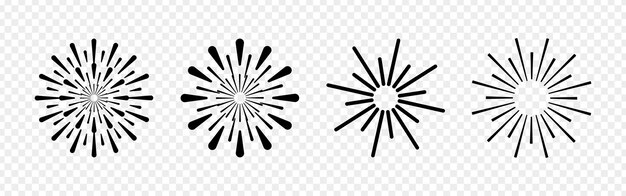 Ilustración vectorial de petardos en un fondo transparente