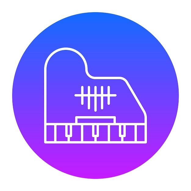 Ilustración vectorial para piano