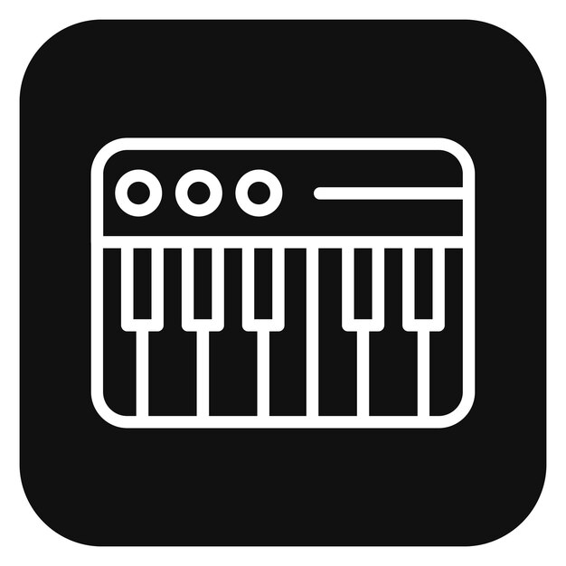 Ilustración vectorial para piano