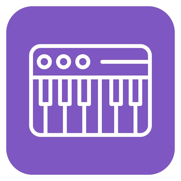 Ilustración vectorial para piano