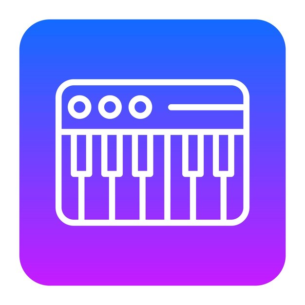 Ilustración vectorial para piano