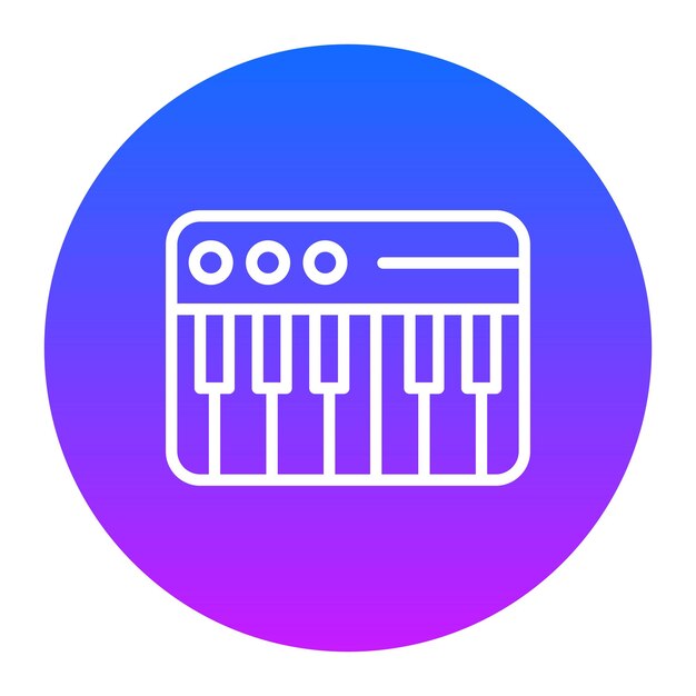 Ilustración vectorial para piano