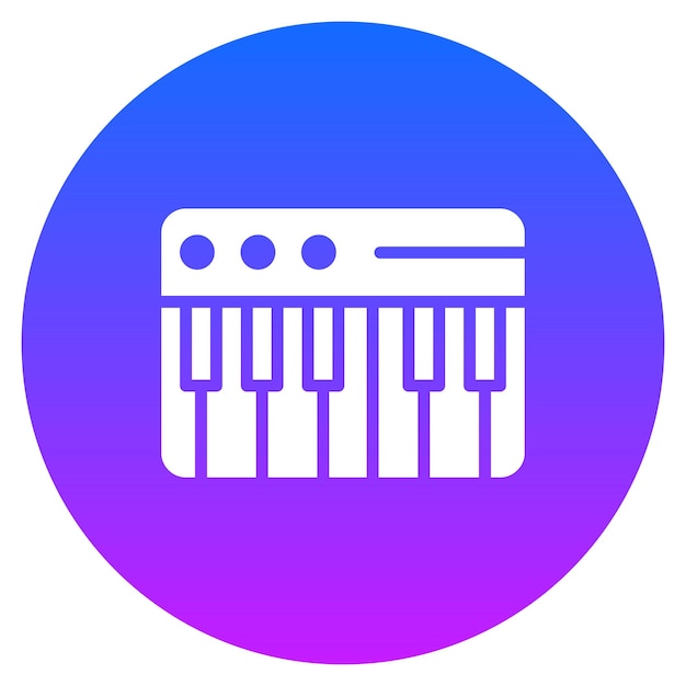 Ilustración vectorial para piano