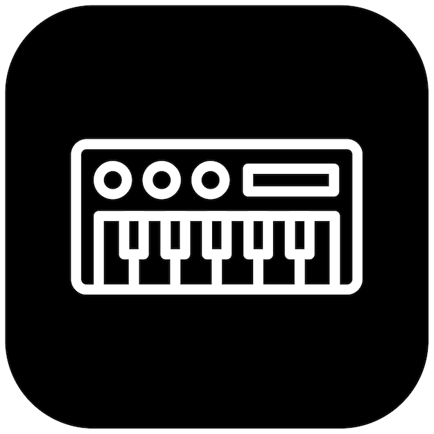 Ilustración vectorial para piano
