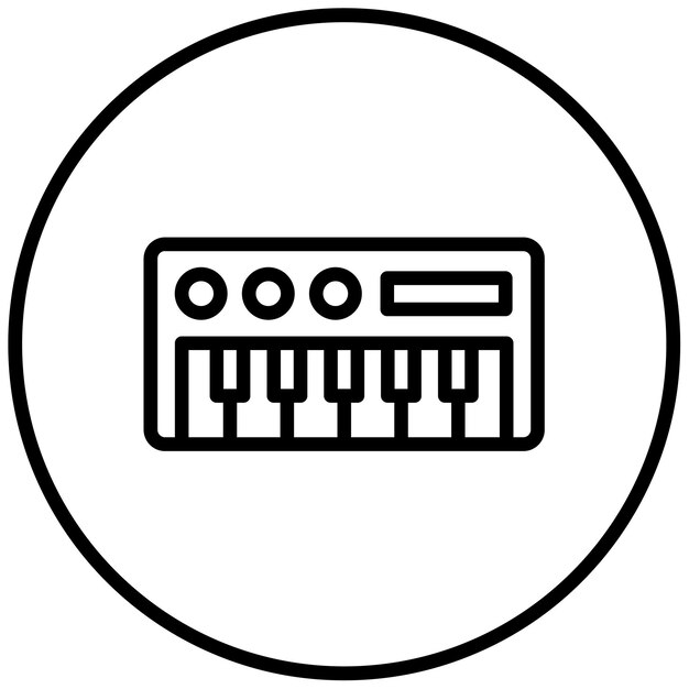 Ilustración vectorial para piano
