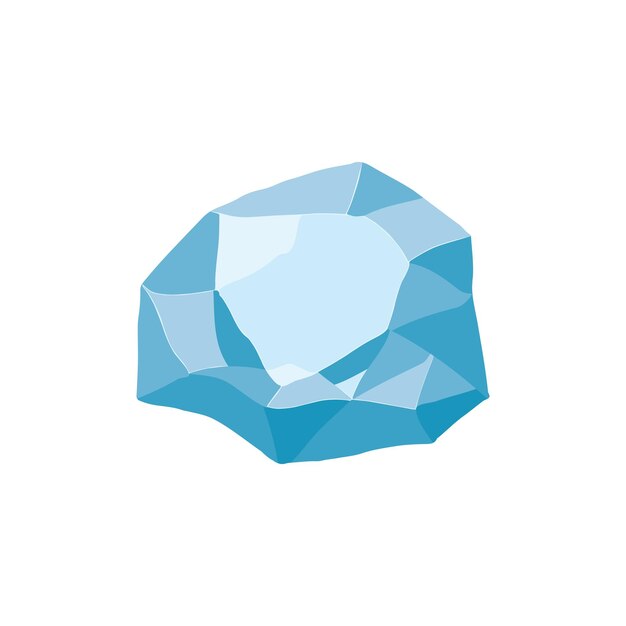 Ilustración vectorial de piedra de forma natural de la roca de hielo