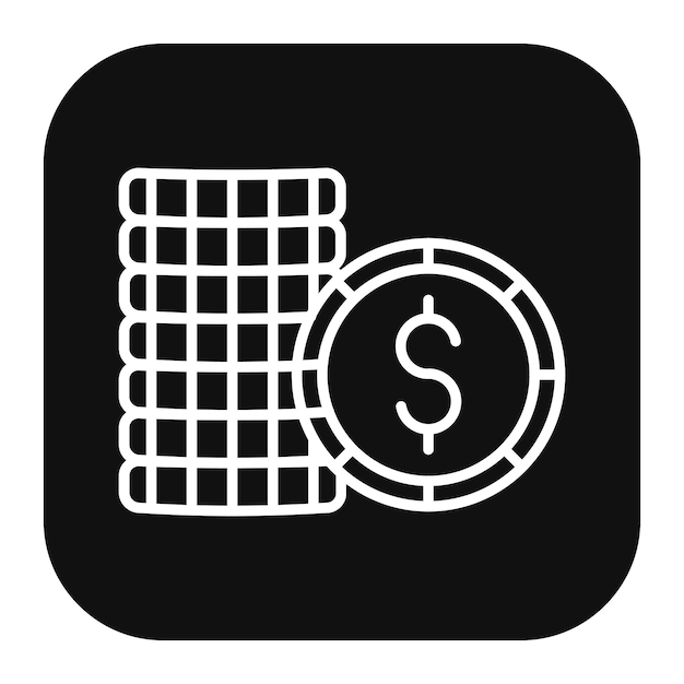 Ilustración vectorial de pilas de monedas