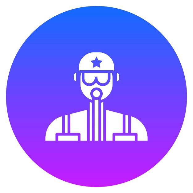Ilustración vectorial del piloto del ejército