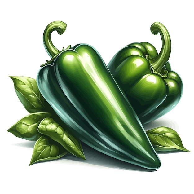 Ilustración vectorial de pimienta vibrante Diseño fresco, colorido y picante