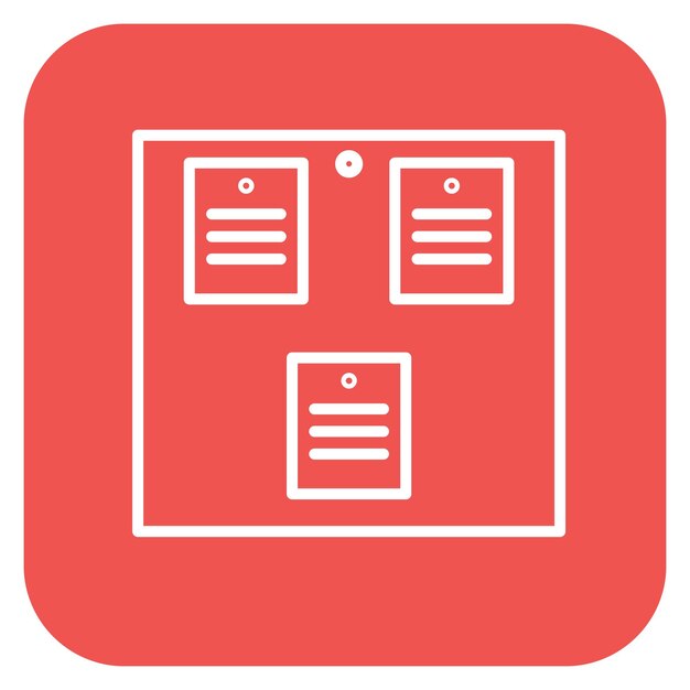Ilustración vectorial de pinboard