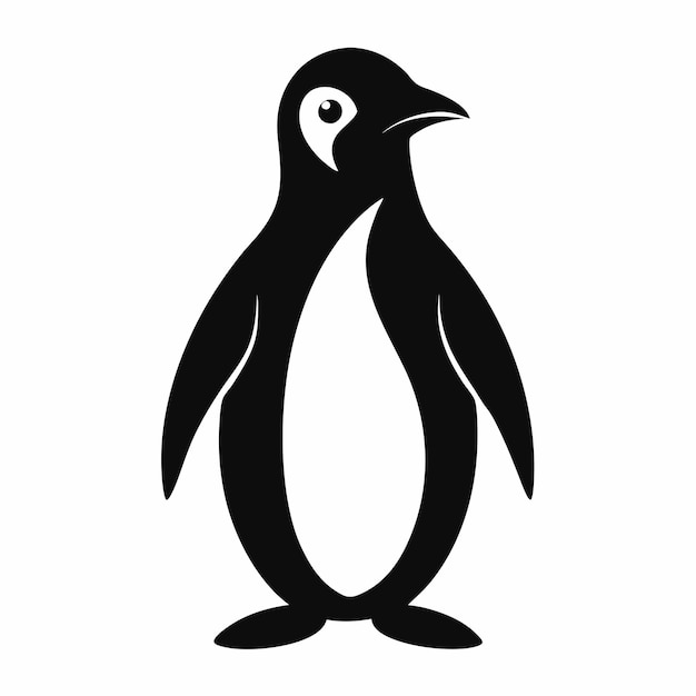 Ilustración vectorial de un pingüino corriendo
