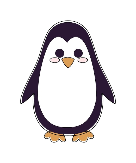 Ilustración vectorial de pingüino