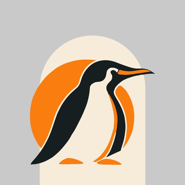 ilustración vectorial de pingüino