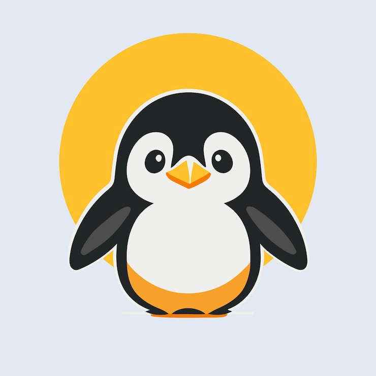 Vector ilustración vectorial de pingüino