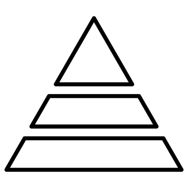 Vector ilustración vectorial de la pirámide