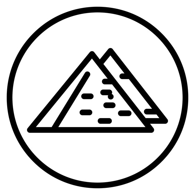 Ilustración vectorial de las pirámides de Egipto