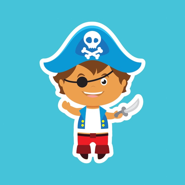 Ilustración vectorial pirata